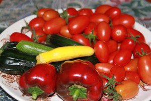 Fresh home grown vegetables